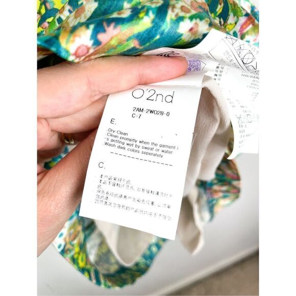 O’2nd Barney’s New York Floral Spring Bright Pocket Mini Dress Cotton Blend Size - Picture 7 of 10